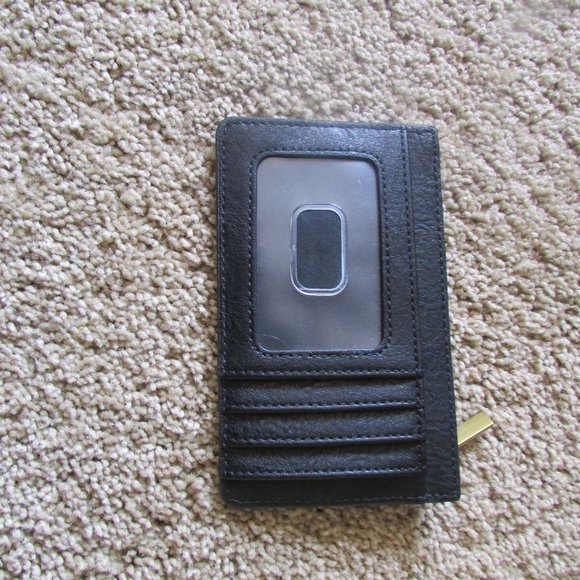 Fossil RFID Mini Wallet Black Cream Stripe Flat - Picture 2 of 2